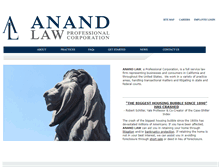 Tablet Screenshot of anandlaw.com